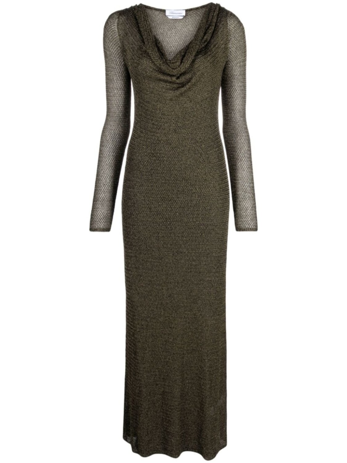 

Blumarine платье макси с драпировкой, золотой