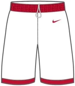

Nike Mens Team25 Basketball Stock Short — белый/University Red