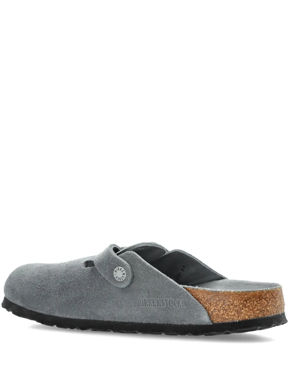 

Замшевые мюли с пряжкой BIRKENSTOCK, серый