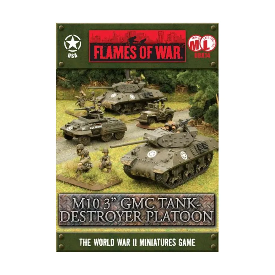 

Взвод истребителей танков M10 3 дюйма GMC, Flames of War - WWII - United States - Box Sets & Miscellaneous