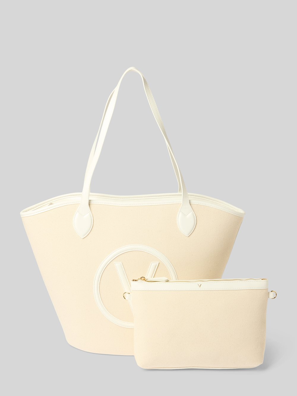 

Сумка-шоппер с аппликацией логотипа, модель «COVENT» VALENTINO BAGS, белый