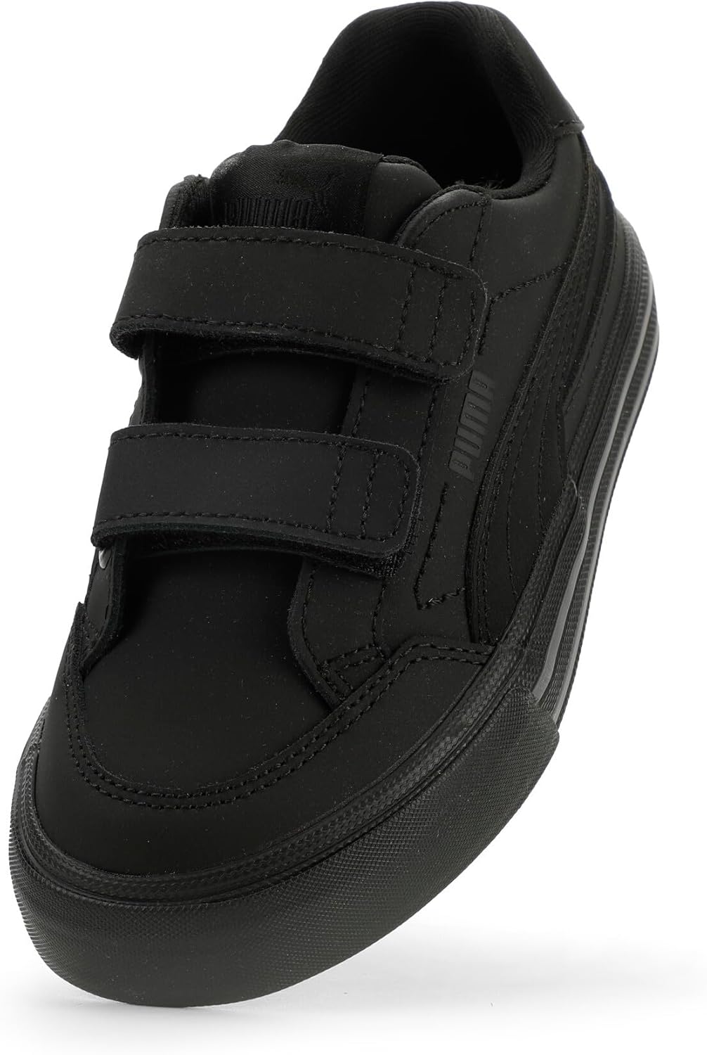 Детские кроссовки PUMA Suede с двумя застежками, черный/серый/темно-серый — фото 2