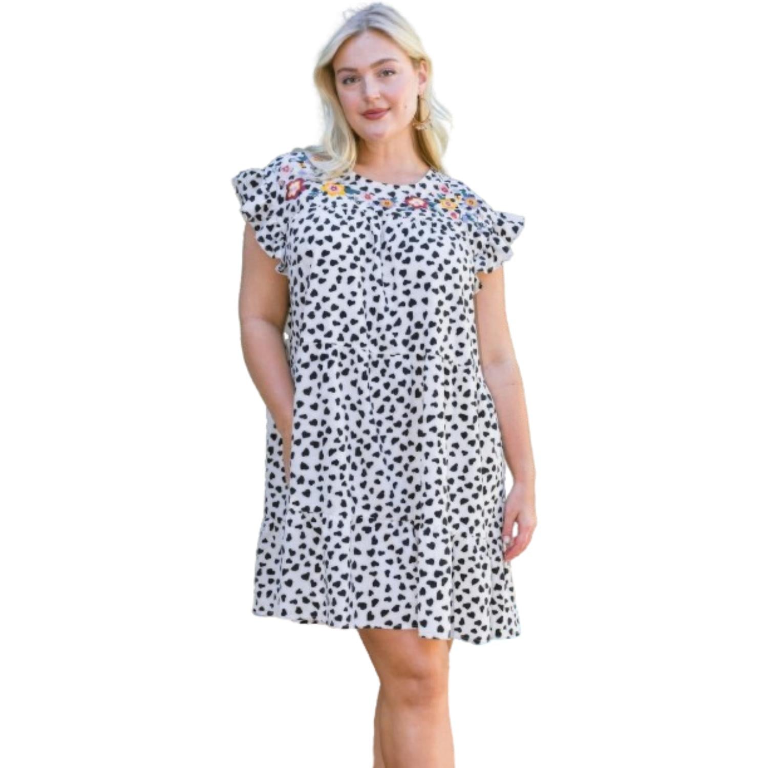 

Платье-бэбидолл с многоярусным принтом и головокружительным принтом TRUEDAMES, кремовый