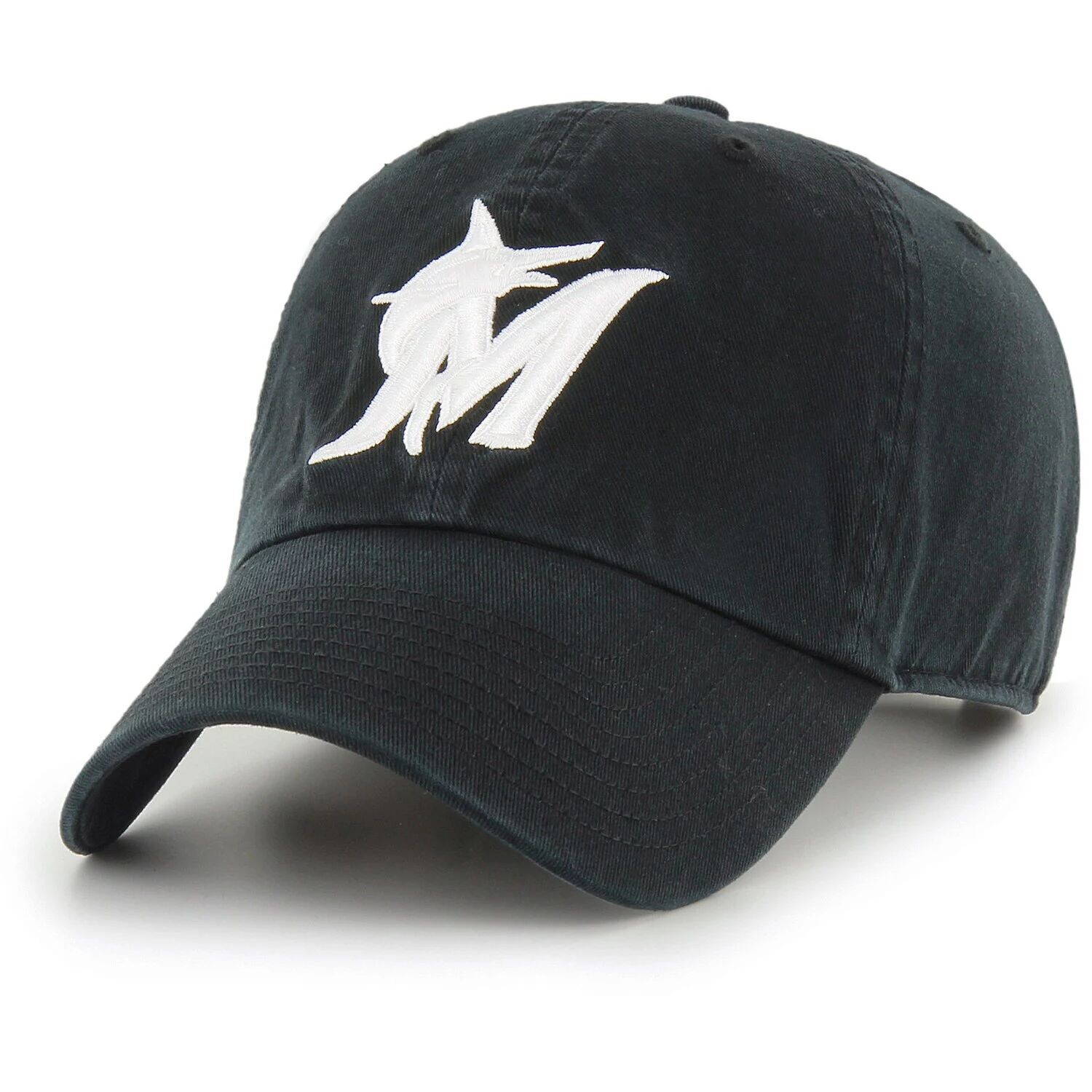 

Мужская черная регулируемая кепка Miami Marlins Challenger '47
