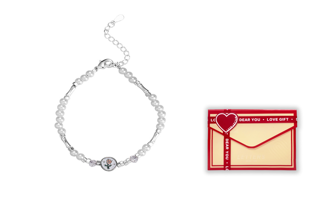 

Браслет женский GIFU, Tulip Pearl Bracelet + [Love Frequency Gift Box]
