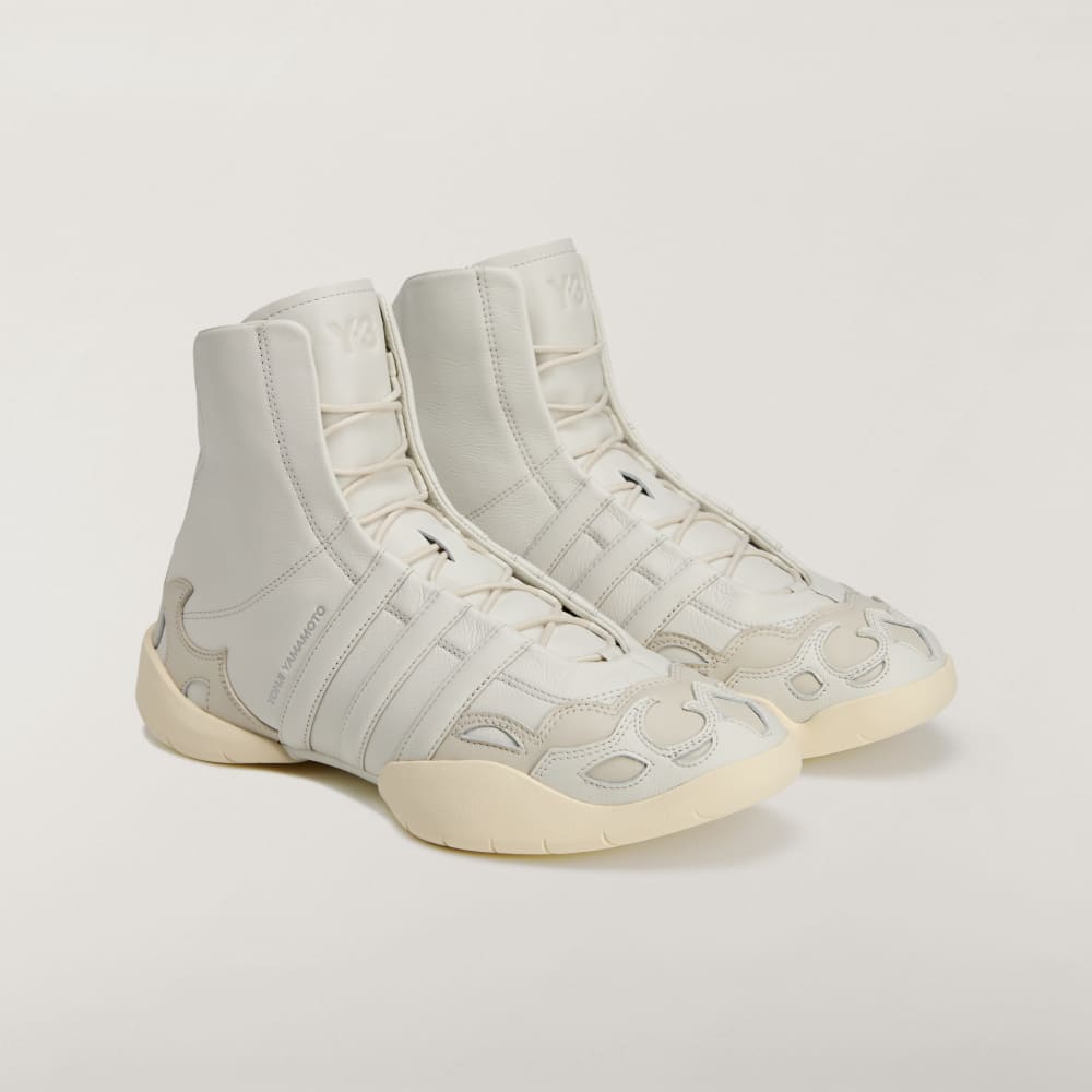 Высокие кроссовки Adidas Y-3 Regu 2002 Hi, цвет Beige/Alumina/Cream White — фото 4