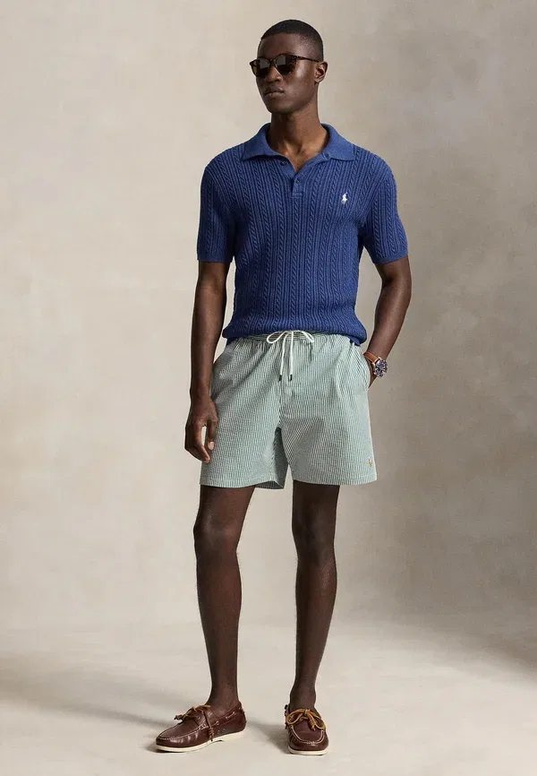 Плавки Polo Ralph Lauren Traveler Classic Swim Trunk 5.75 inch, новый лесной сирсакер — фото 2