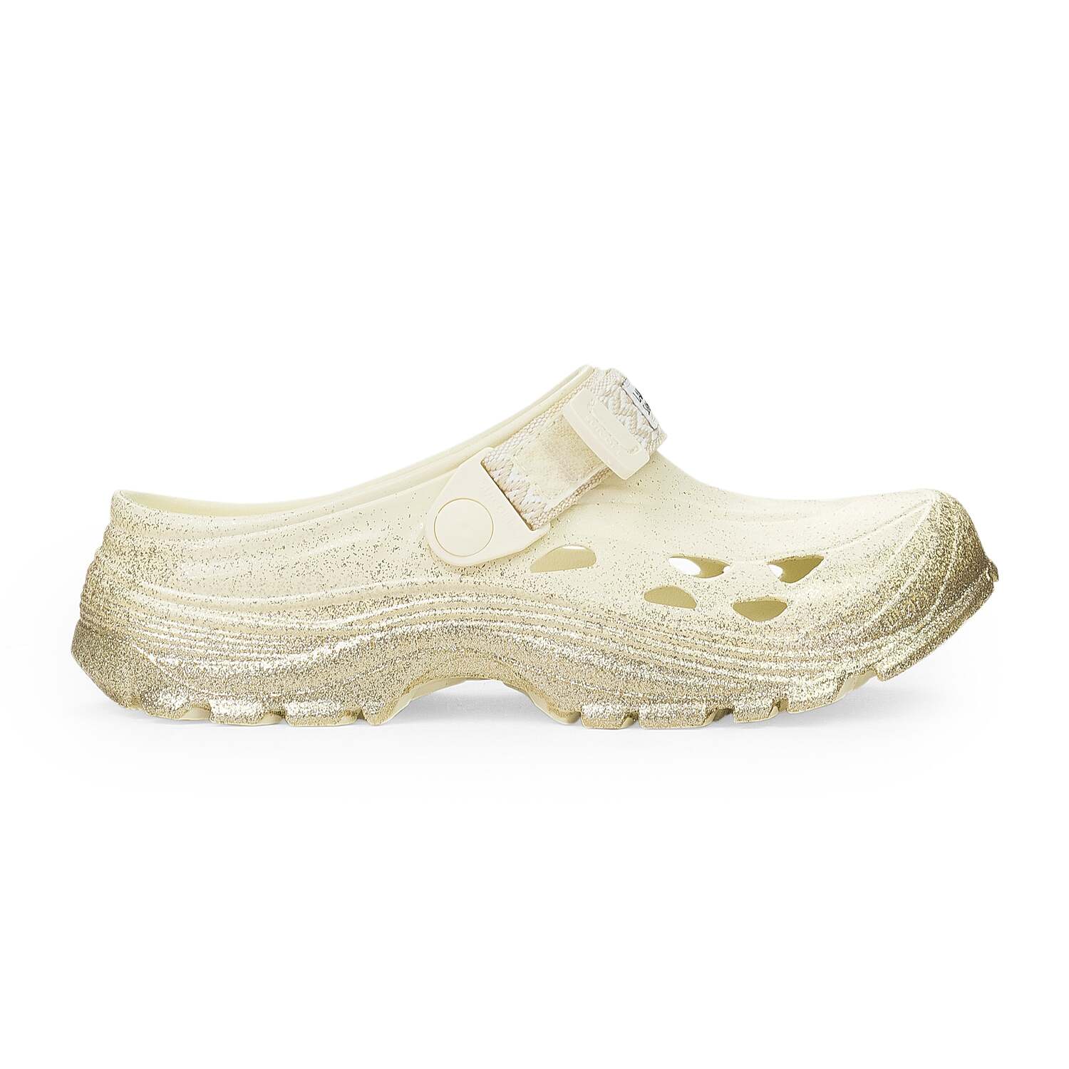 

Золотисто-бежевые шлепанцы MOK со шнурками и ремешками Suicoke Lanvin