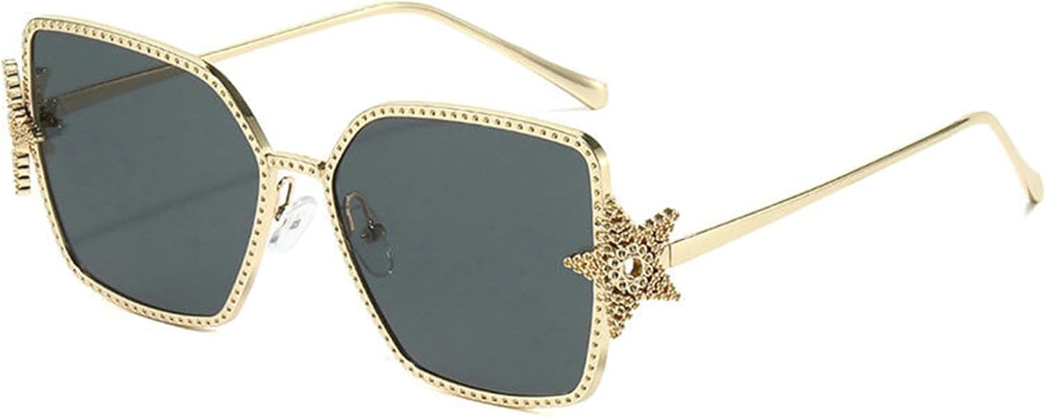 

Солнцезащитные очки Helena увеличенного размера, квадратные, для женщин, роскошные, винтажные, классические, металлические, многоугольные, солнцезащитные очки для женщин, защита от УФ-излучения UV400, C1