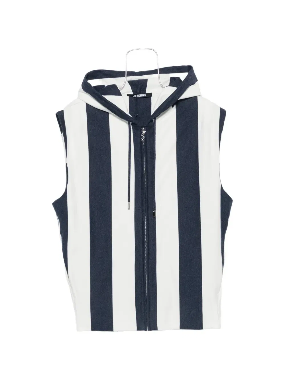 Полосатый жилет на молнии Jacquemus, синий