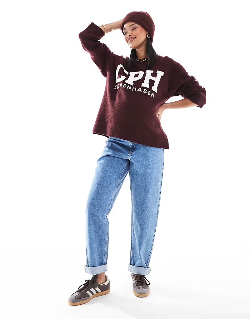 

Свободные джинсы для беременных ASOS DESIGN mom с высокой посадкой чисто-синего цвета ASOS Maternity