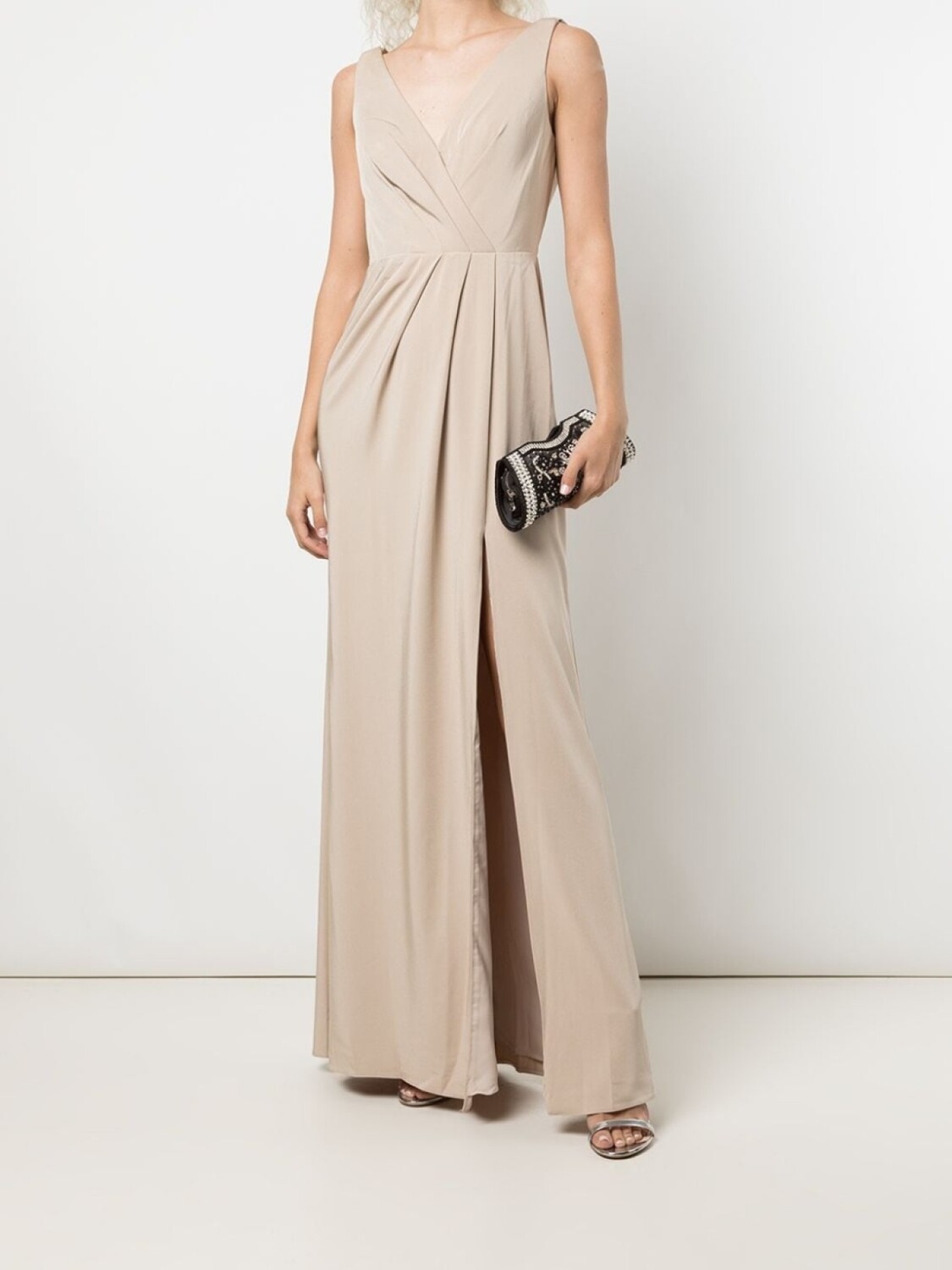 

Платье макси с драпировкой на спине Marchesa Notte Bridesmaids, коричневый