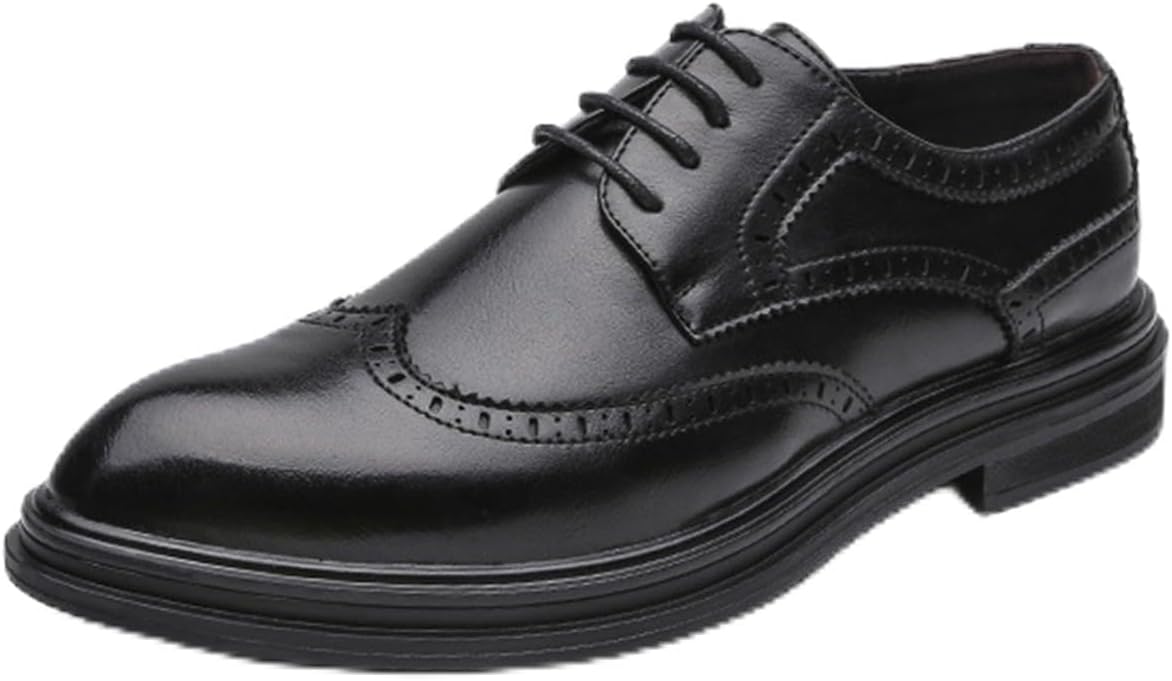 

Мужские классические туфли KYOESCAI с шнуровкой, стильные броги, оксфорды для делового образа, черный