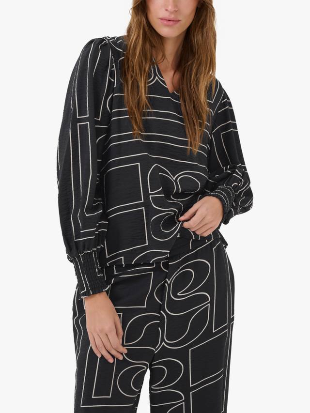 

Блузка с принтом Kelly MY ESSENTIAL WARDROBE, Black