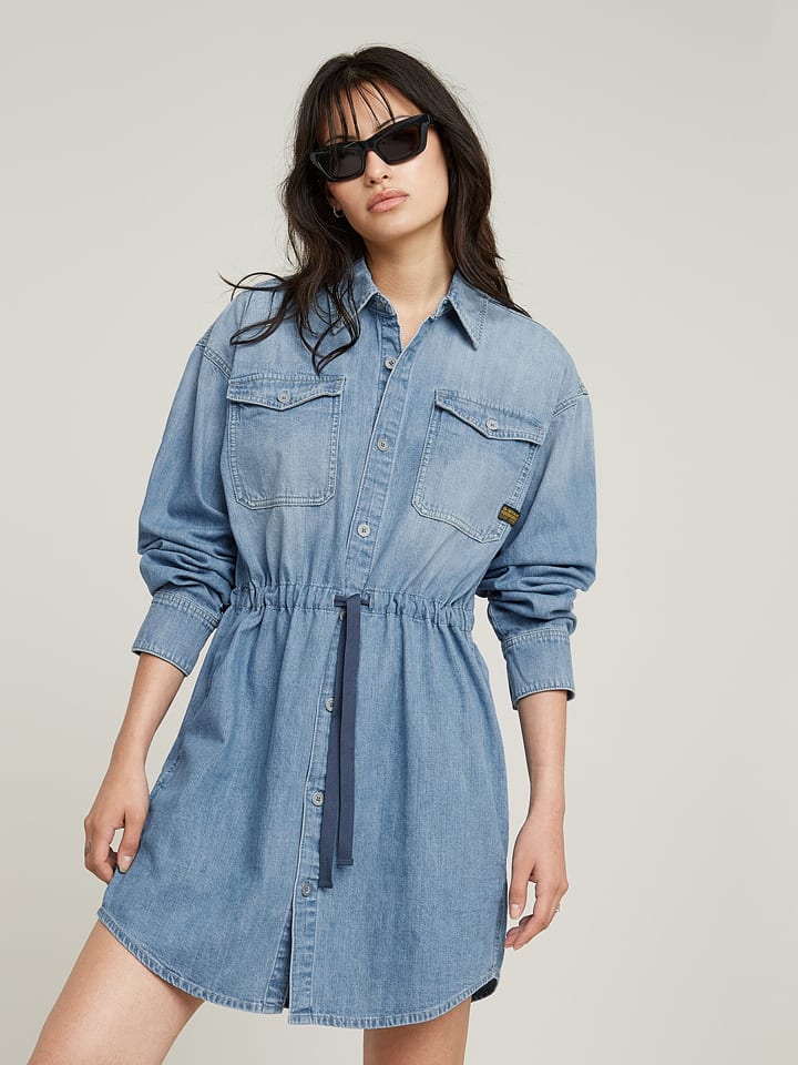 

Короткое платье G-Star, светло-синий