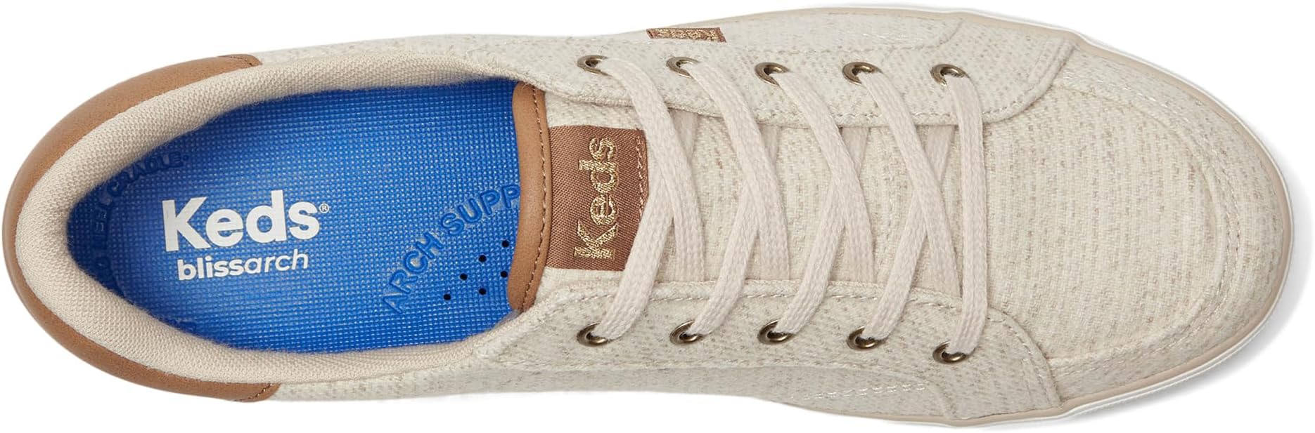 Кроссовки Keds Center III Lace Up, цвет Oatmeal Fall Tweed — фото 2