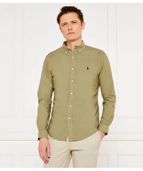 

Рубашка Slim fit Polo Ralph Lauren, зеленый