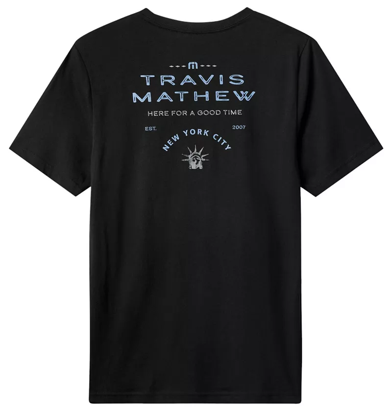 

Мужская футболка для гольфа TravisMathew Final Destination NY State, черный