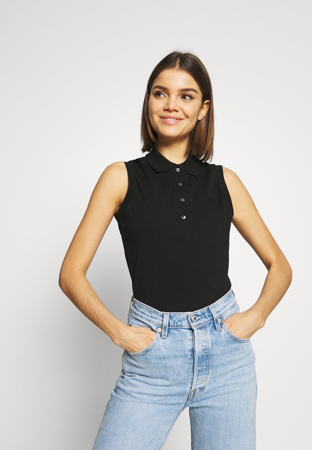 

Поло SLEEVELESS SLIM FIT Lacoste, черный