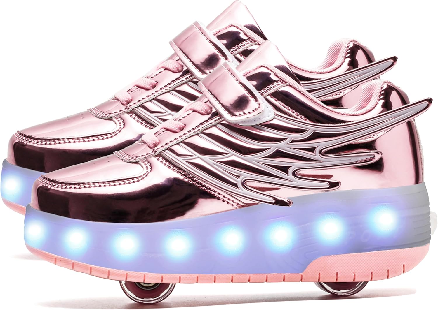 

Детские роликовые кроссовки Aikuass с USB-подзарядкой и светящейся LED-подсветкой для мальчиков и девочек, розовый