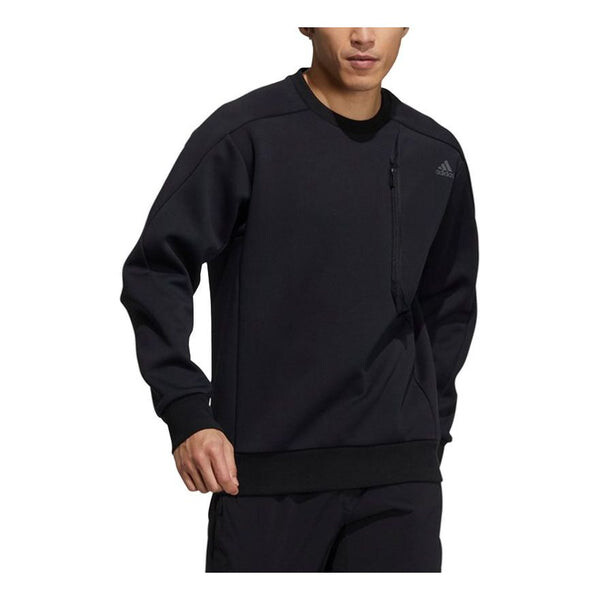 

Толстовка Men's adidas Th Top Dk Sweat Zipper Pocket Loose Sports Pullover Black, мультиколор