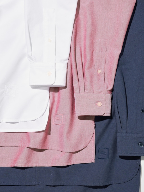 Оверсайз оксфордская рубашка Uniqlo, 13 red — фото 3