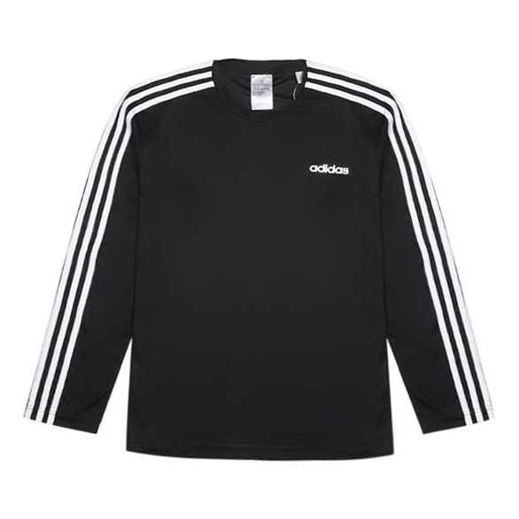 

Футболка adidas D2m 3s Ls Tee Round-neck Long-sleeve Tee Men Black EI5647, черный