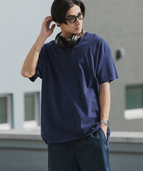 

Футболка с коротким рукавом из ультрахлопка, свободный крой GILDAN, темно-синий