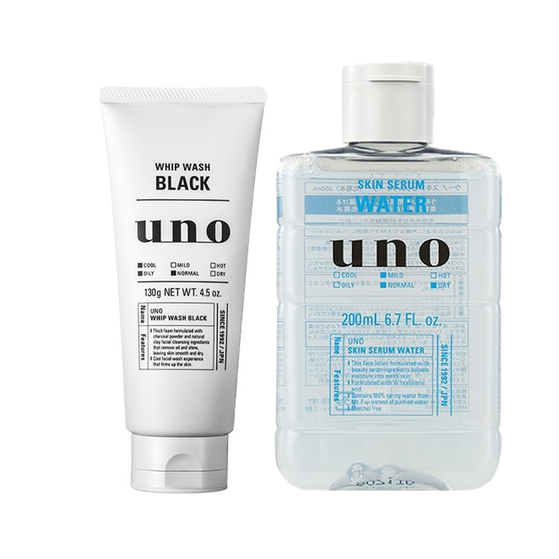 

Мужской набор для ухода: очищающее средство и тоник, восстановление и контроль жирности, 130г+200г Uno