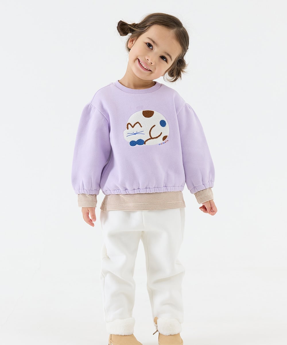 Комплект из футболки с длинными рукавами и брюк Cat Layer Moimoln, Light Purple — фото 2