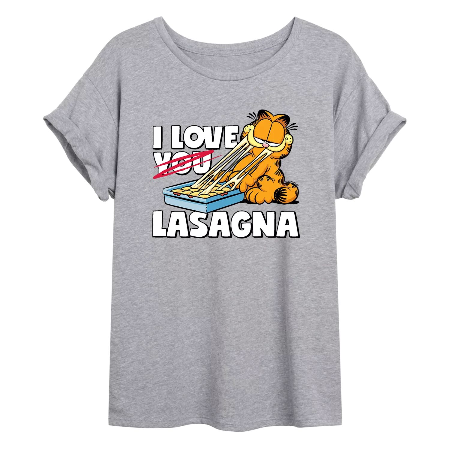 

Струящаяся футболка Garfield Love Lasagna для юниоров Licensed Character