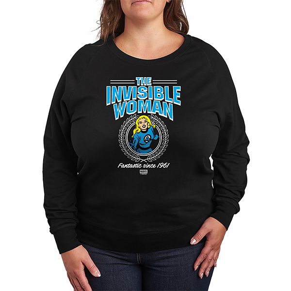 

Plus size футболка с длинным рукавом The Fantastic Four: First Steps Invisible Woman Collegiate French Terry Marvel, Black, Черный, Plus size футболка с длинным рукавом The Fantastic Four: First Steps Invisible Woman Collegiate French Terry Marvel, Black