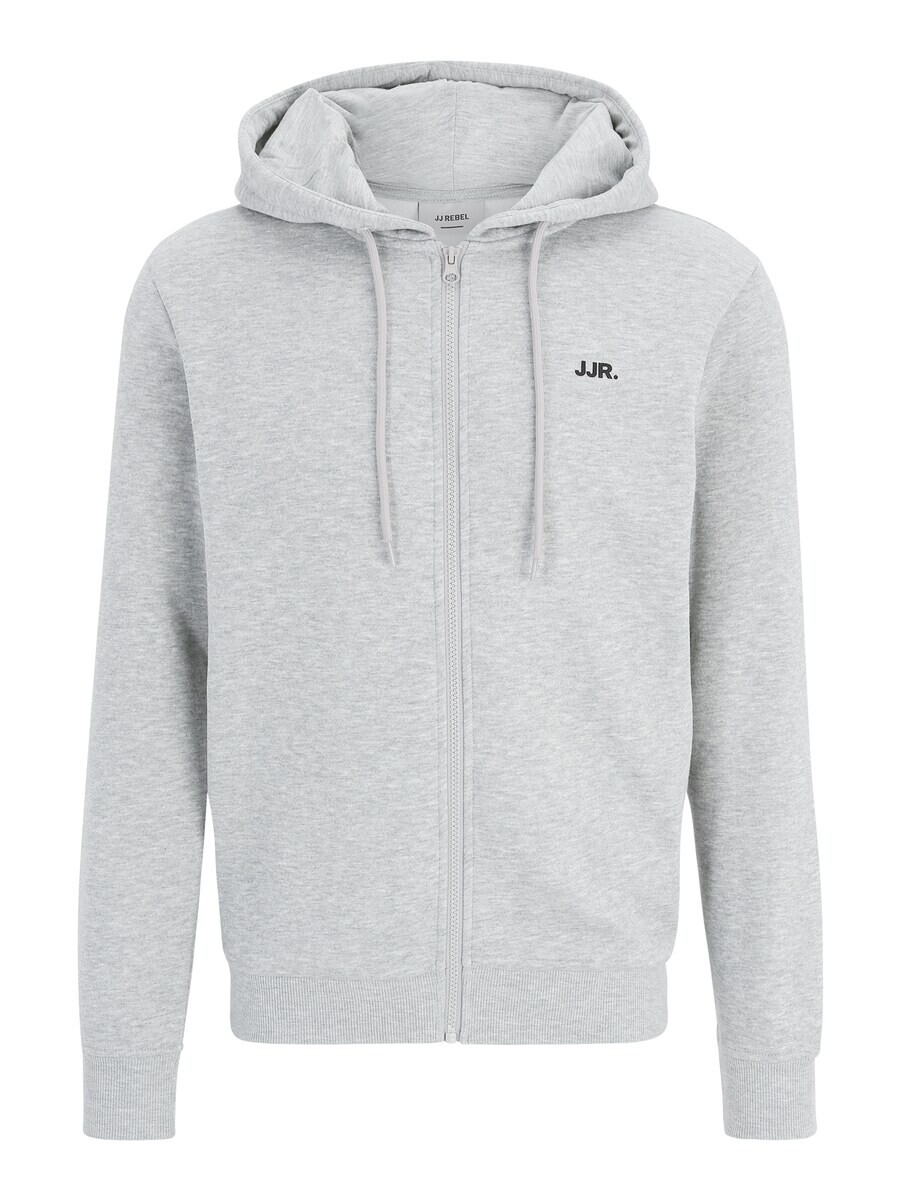 

Толстовка с капюшоном на молнии JJ Rebel Zip-Up Hoodie JREBREBEL, светло-серый