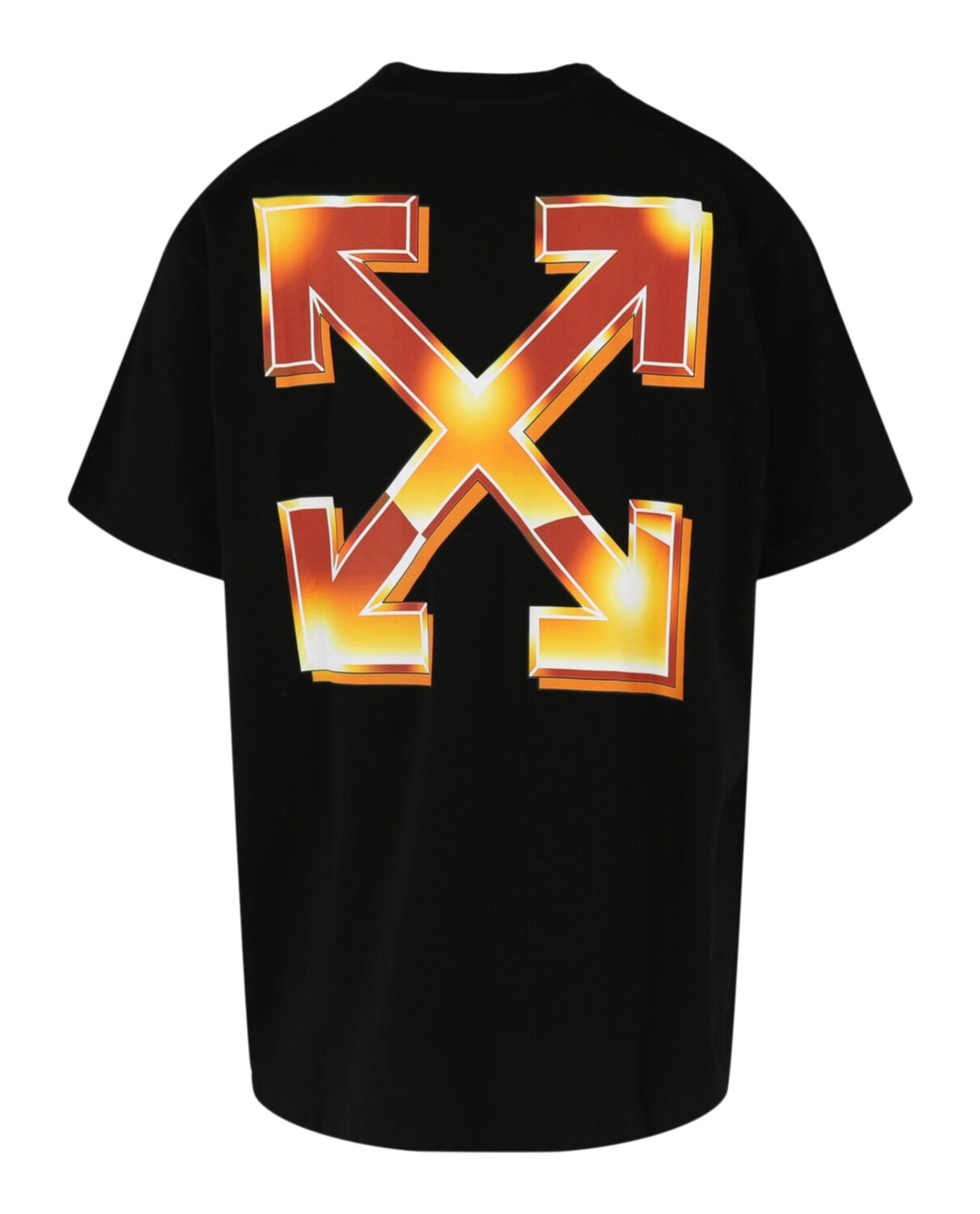 

Футболка с круглым вырезом с принтом Arrows Off-White, цвет Black Orange