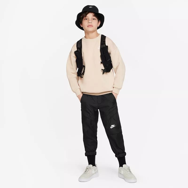 Большой флисовый свитшот Nike Sportswear Club для девочек, цвет Sanddrift — фото 2