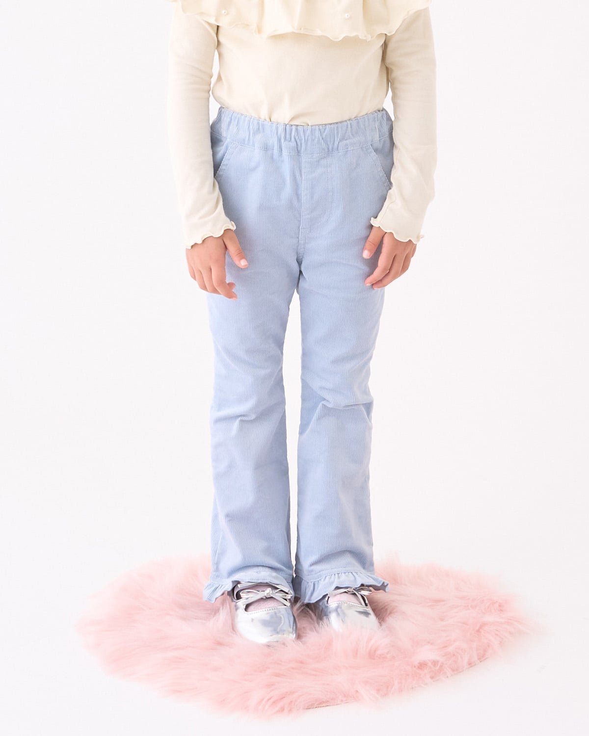 Расклешенные брюки с оборками Lycee Mine, Blue Gray