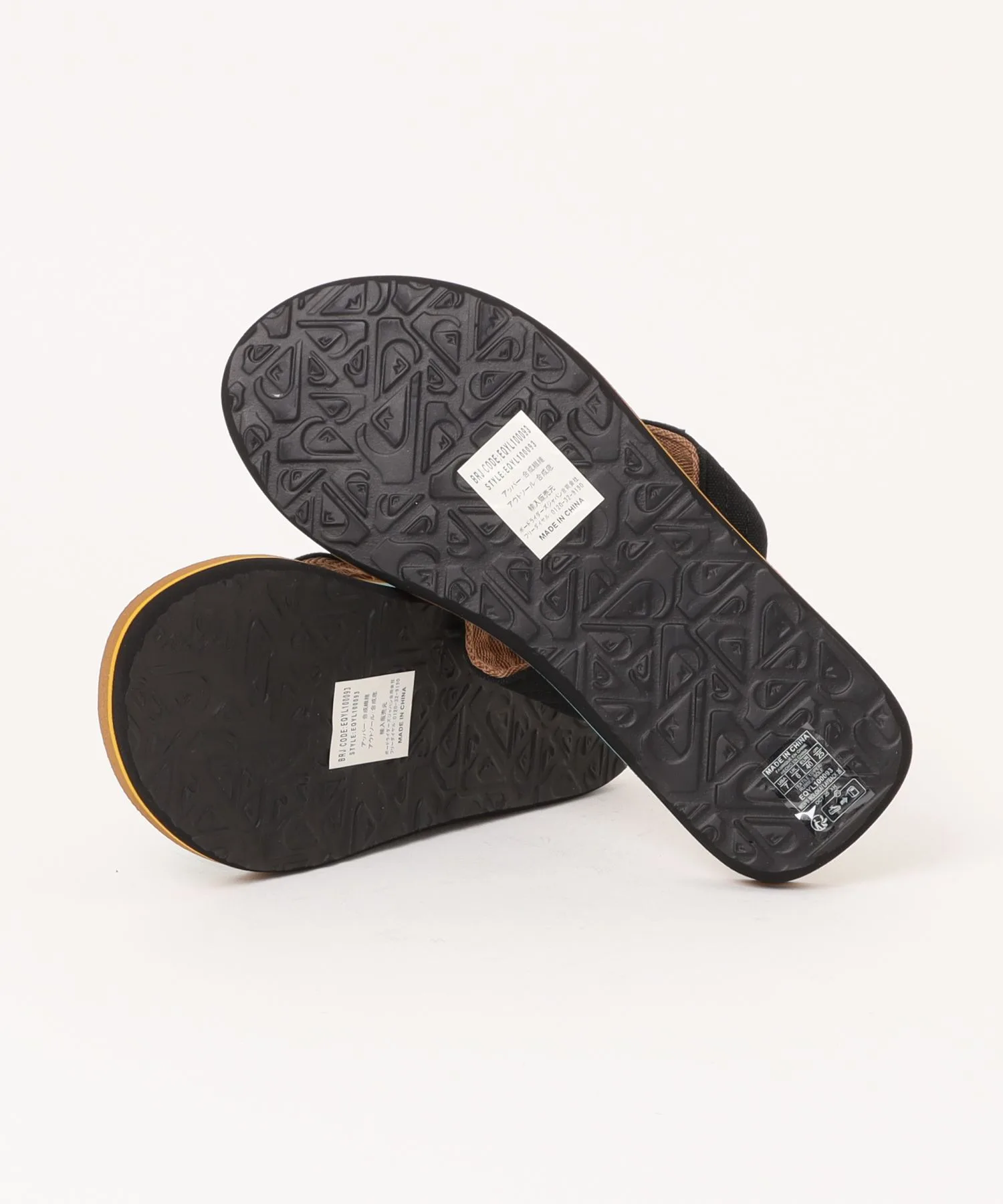 Мужские пляжные сандалии с плоской подошвой Molokai Layback 26 Quiksilver чёрные — фото 3