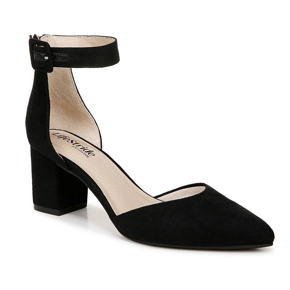 

LifeЖенские туфли-лодочки Stride Admire с ремешком на щиколотке LifeStride, цвет Black Fabric