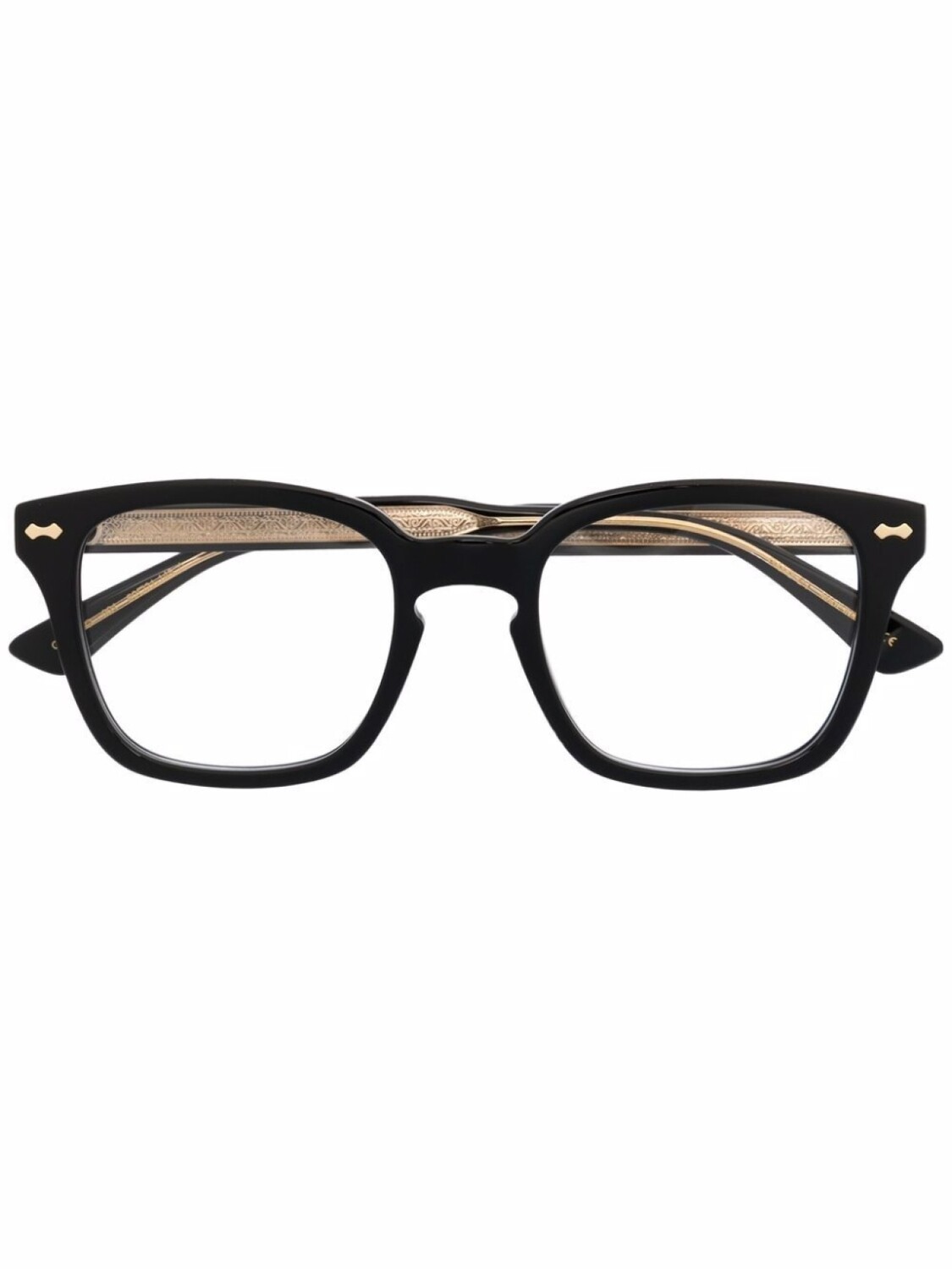 

Gucci Eyewear очки в квадратной оправе с тисненым логотипом, черный