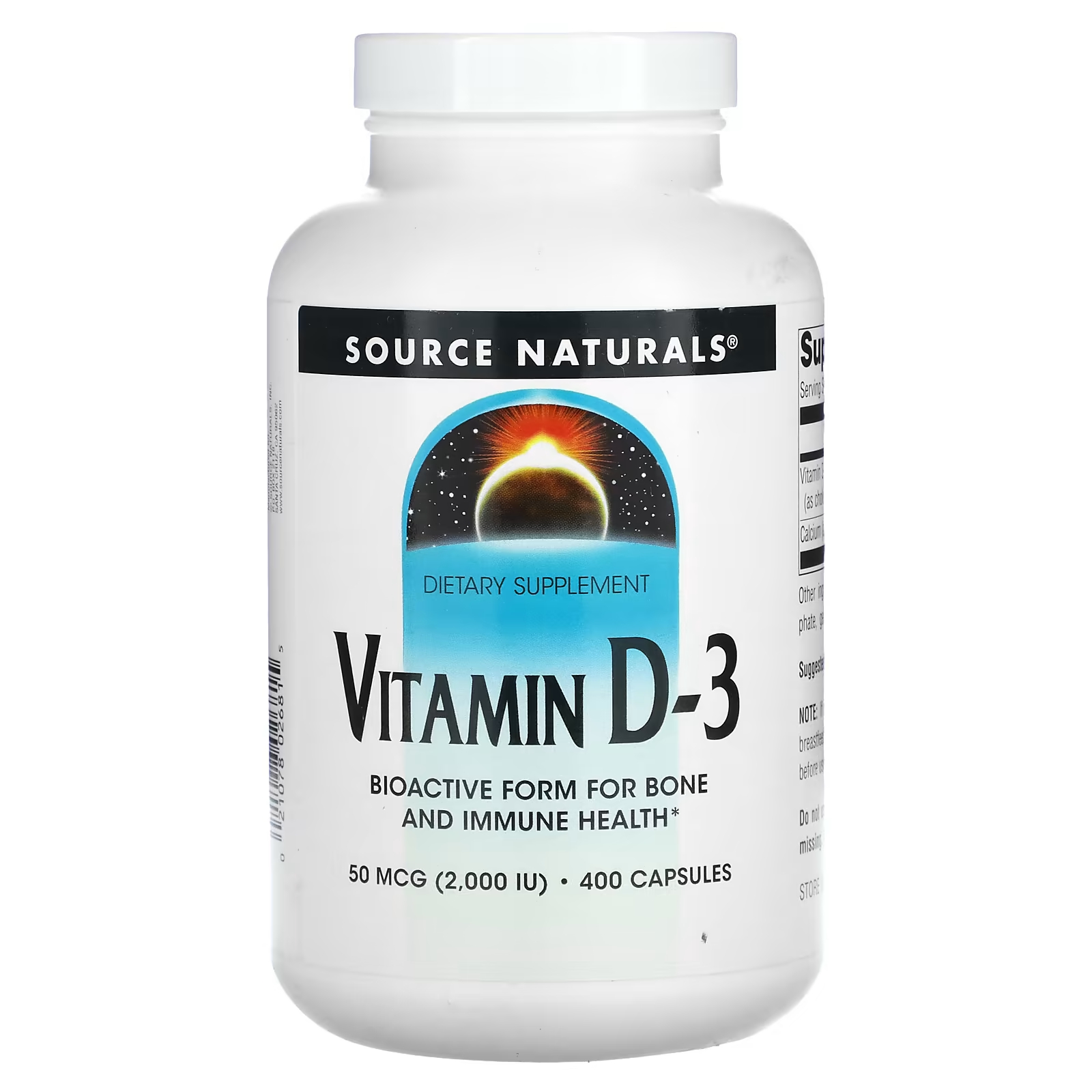 

Витамин D3 Source Naturals 50 мкг 2000 МЕ, 400 капсул