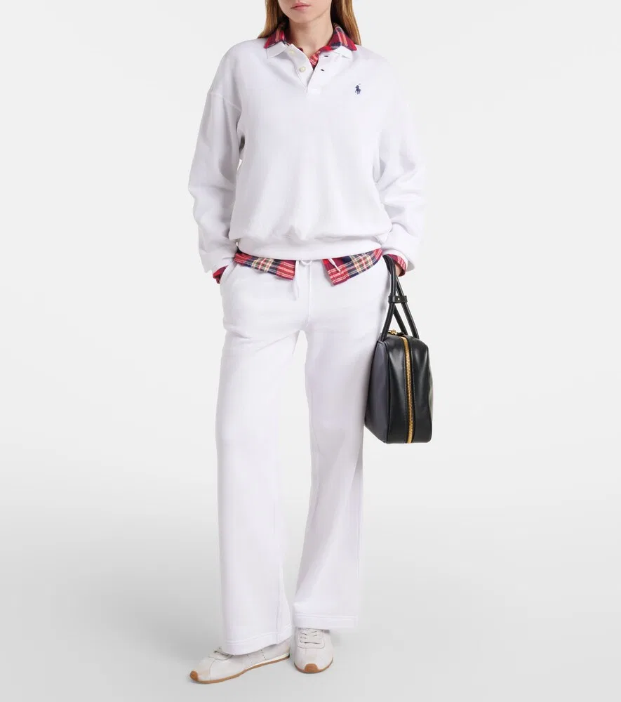 Спортивные штаны из хлопкового флиса Polo Ralph Lauren, белый — фото 2