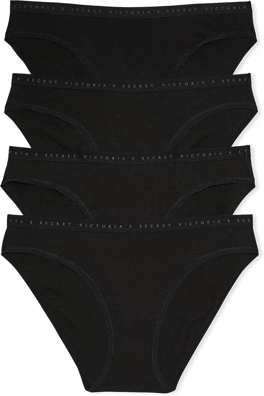 

Женские хлопковые бикини Victoria's Secret, трусики средней посадки для женщин, набор из нескольких пар (XS-XXL), Black