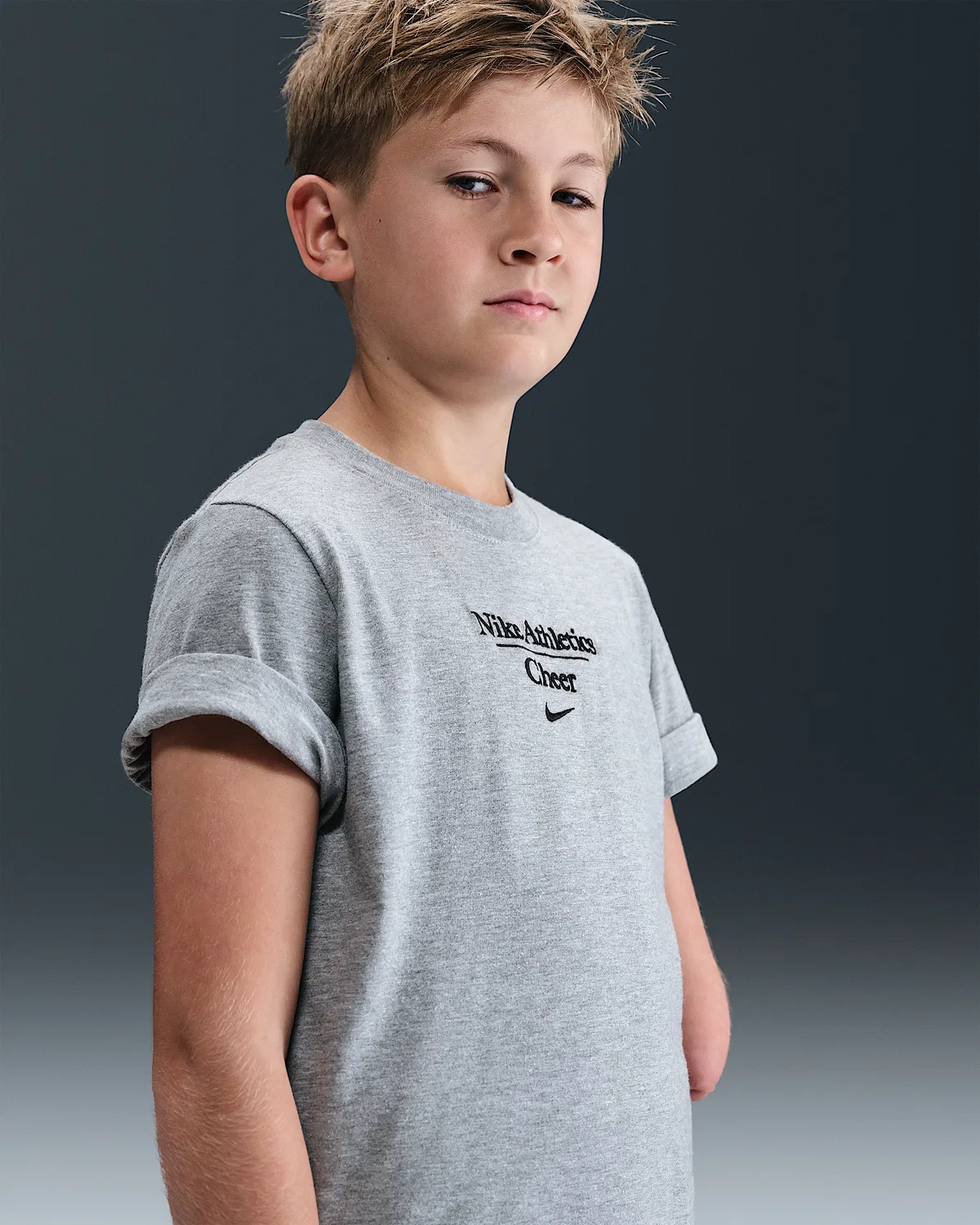 Детская футболка Nike Cheer, Dark Grey Heather — фото 3