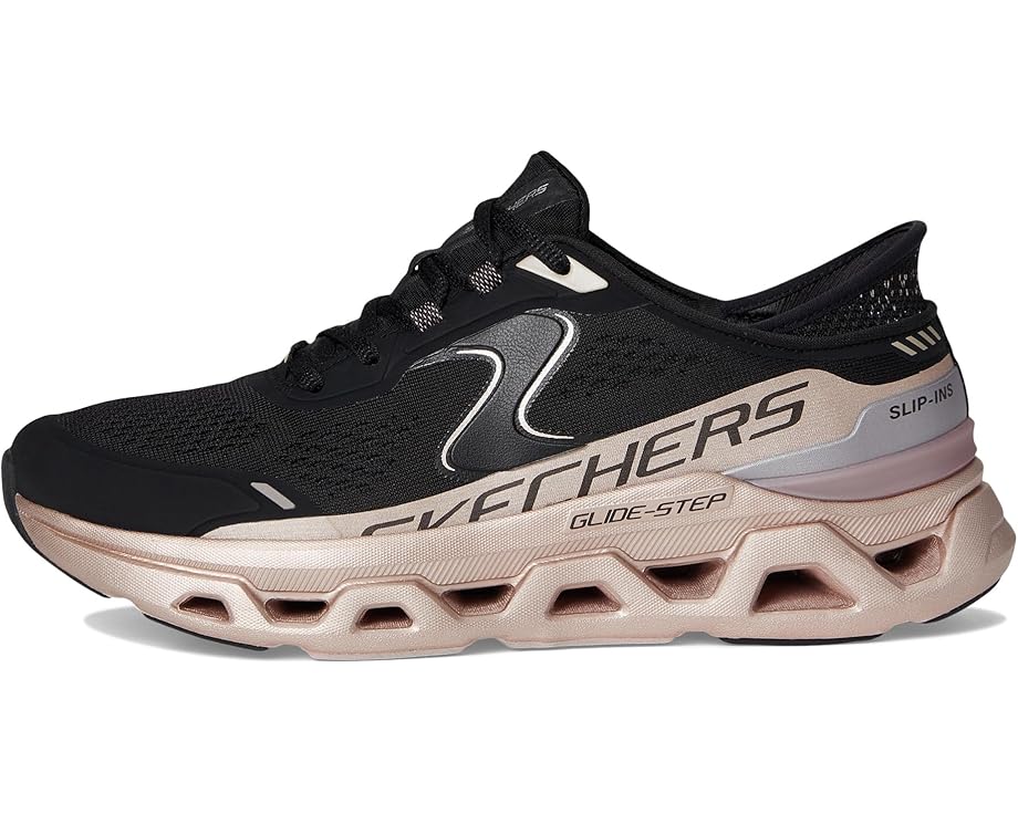 Кроссовки SKECHERS Glide-Step Altus Starlight Shine Hands Free Slip-Ins, цвет Black Rose Gold — фото 4