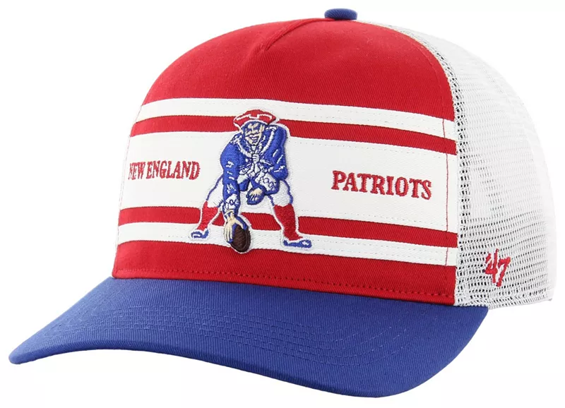 

Мужская красная регулируемая кепка New England Patriots '47 Super Stripe Hitch