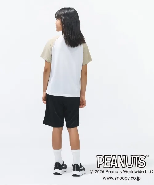 Детская футболка с UV защитой и быстрой сушкой ICOOL PEANUTS черно-белая — фото 4