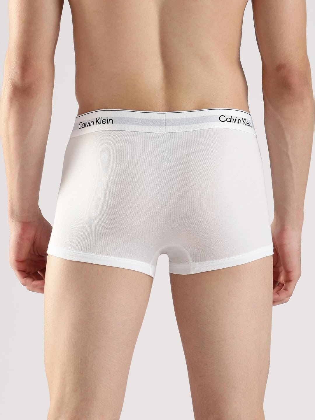 Комплект из 3 трусов-боксеров Calvin Klein с низкой посадкой, мужские, Icon, хлопковый стрейч, 3 White — фото 3