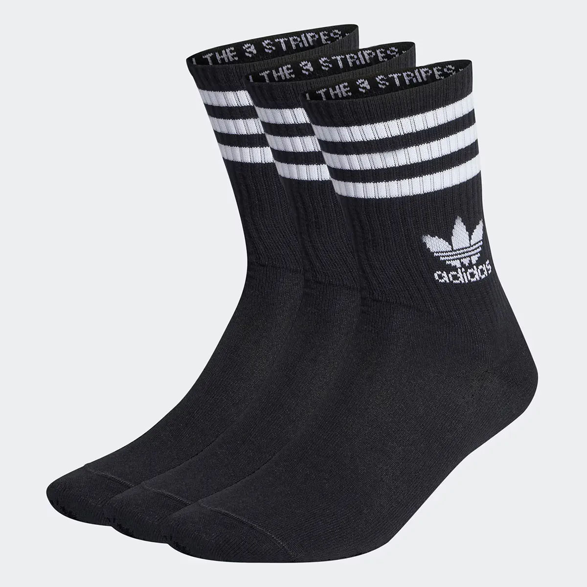 

Набор из 3 пар классических носков Mid Cut Adidas Originals, чёрный