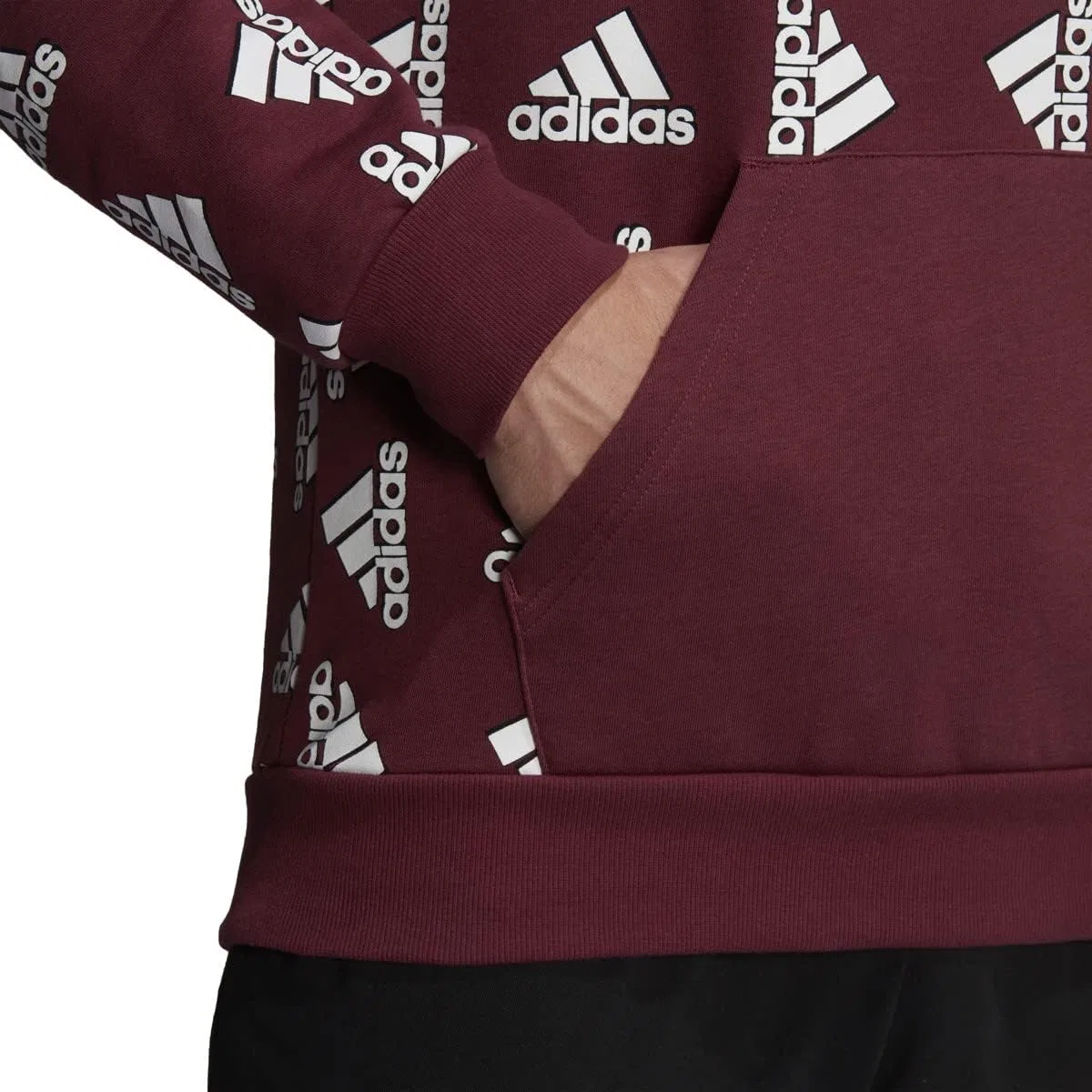 Мужская флисовая толстовка adidas с принтом по всей поверхности — фото 4
