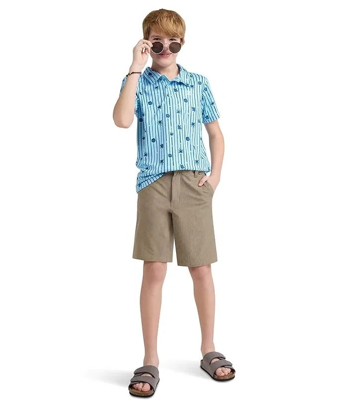 Шорты эластичные на поясе Elastic-Back Walkshorts Hurley Kids, Khaki — фото 2